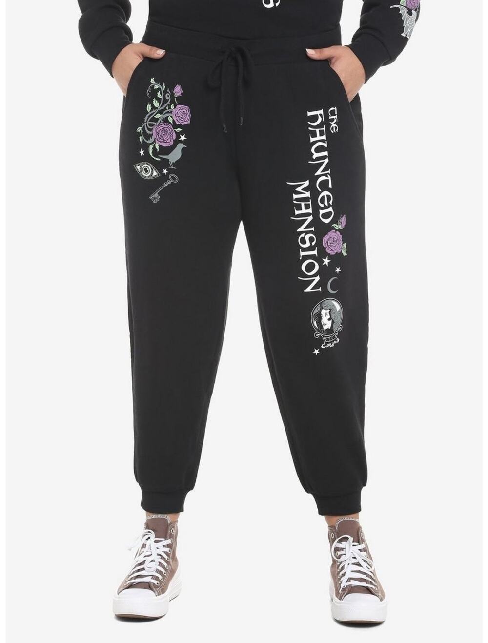 ⭐️Disney Her Universe NWT Women's 4 4X Haunted Mansion Leota Rose Jogger Pants